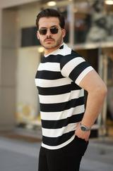 Çift Renk Pamuklu Örme Kumaş Kısa Kollu T-Shirt