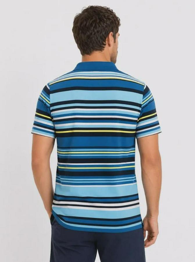 Çizgili Polo Yaka Tişört Kısa Kol Yazlık T-Shirt Regular Fit