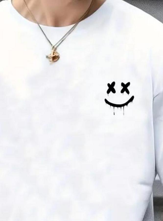 Kısa Kollu Bisiklet Yaka Baskılı Süprem Tişört