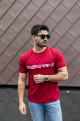 Kısa Kollu Nasa Baskı Basic T-Shirt