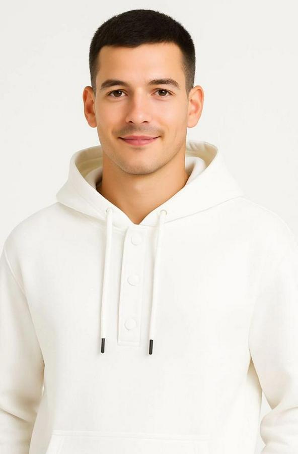 Ovarsize Kapüşonlu Swetshirt Kanguru Çepli Cıtcıtlı 3 Iplik Şardonlu Hoodie