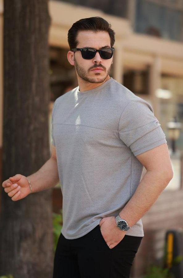 Oversize Bisiklet Yaka Kısa Kollu T-Shirt