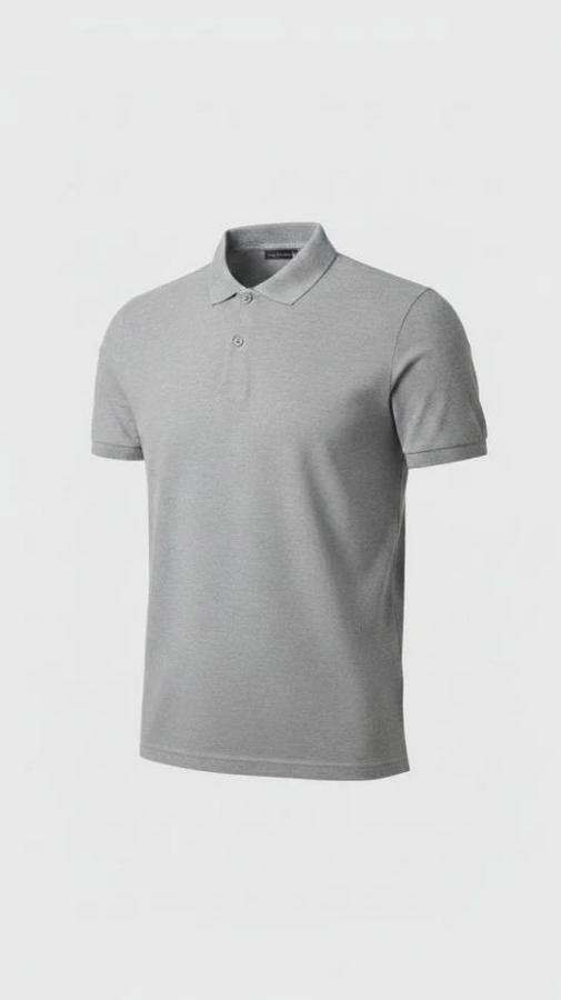 Pike Kumaş Düğmeli Yaka Regular Fit Günlük Kısa Kol Tişört T-Shirt