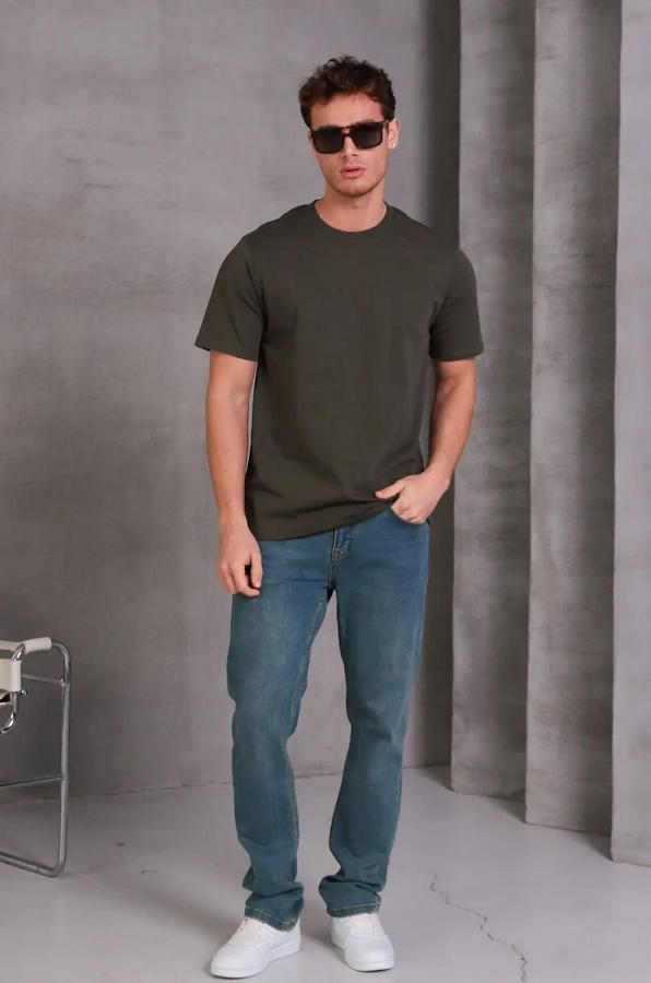 Relax Fit Bisiklet Yaka %100 Pamuk Rahat Kesim Basic Tişört