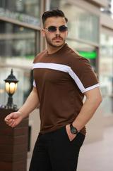 Şerit Detaylı Kısa Kollu T-Shirt