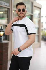 Şerit Detaylı Kısa Kollu T-Shirt