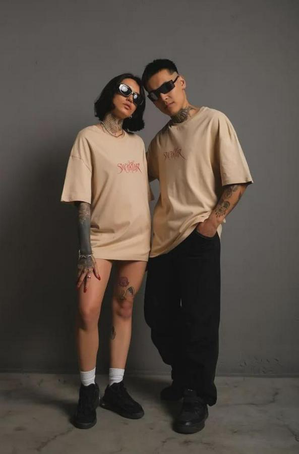 Sırt Baskılı Oversize T-Shirt