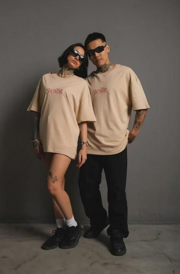 Sırt Baskılı Oversize T-Shirt