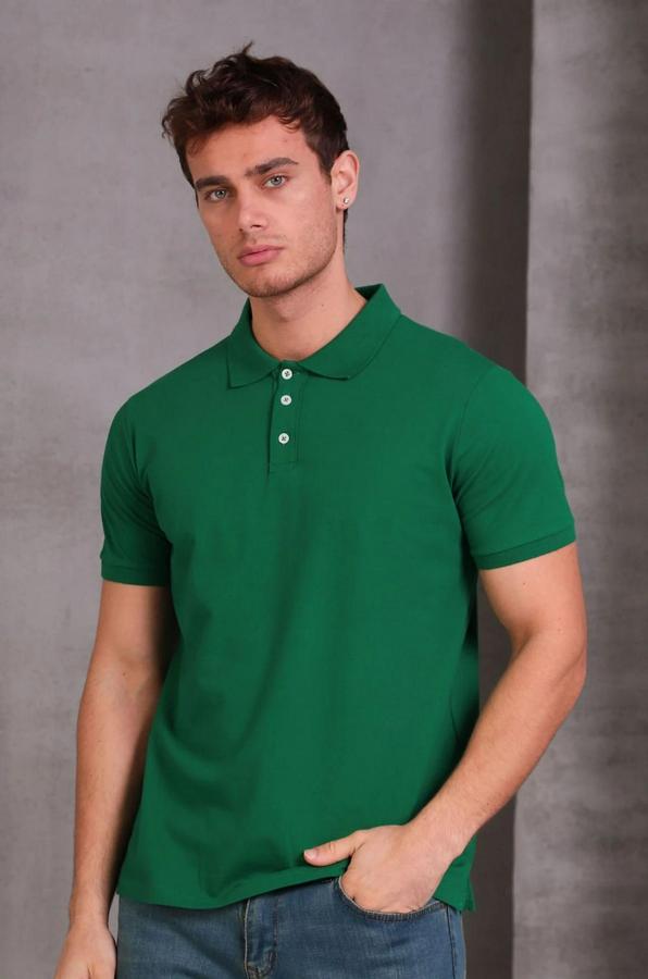 Slim Fit Pamuklu Yumuşak Doku Nefes Alan Kumaş Yakalı Tişört