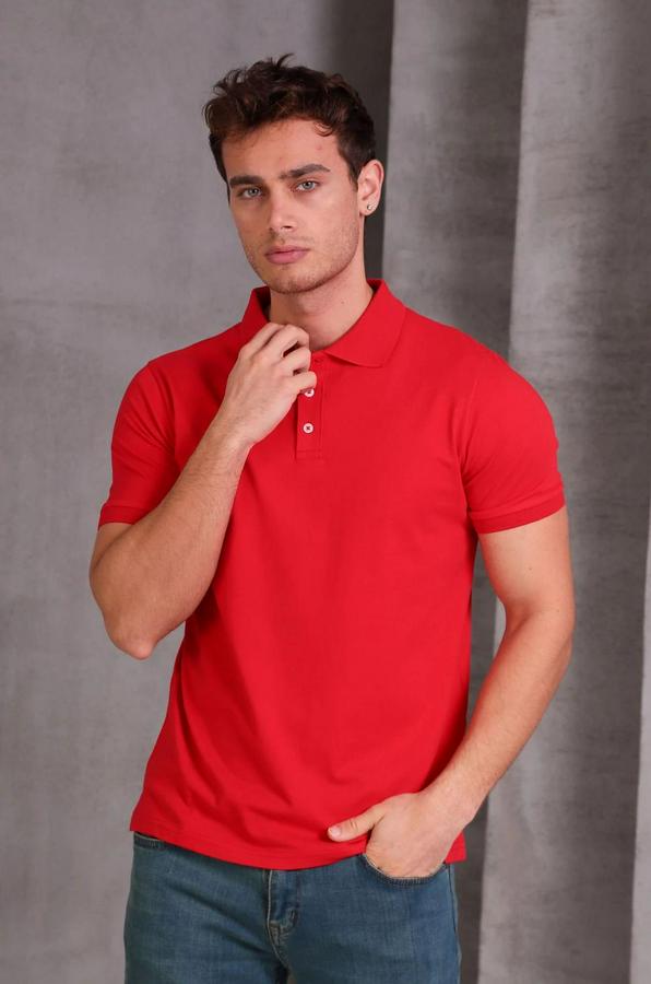 Slim Fit Pamuklu Yumuşak Doku Nefes Alan Kumaş Yakalı Tişört