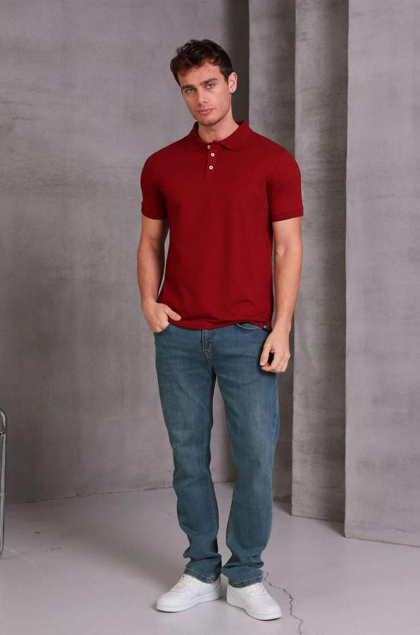 Slim Fit Pamuklu Yumuşak Doku Nefes Alan Kumaş Yakalı Tişört