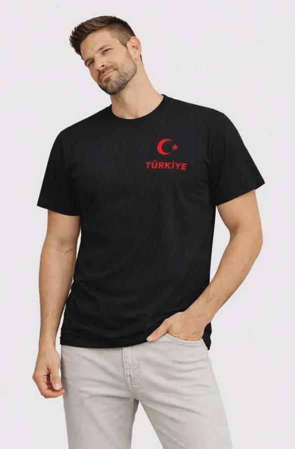 Türkiye Ay Yıldız Baskılı Taraftar Forma T-Shirt