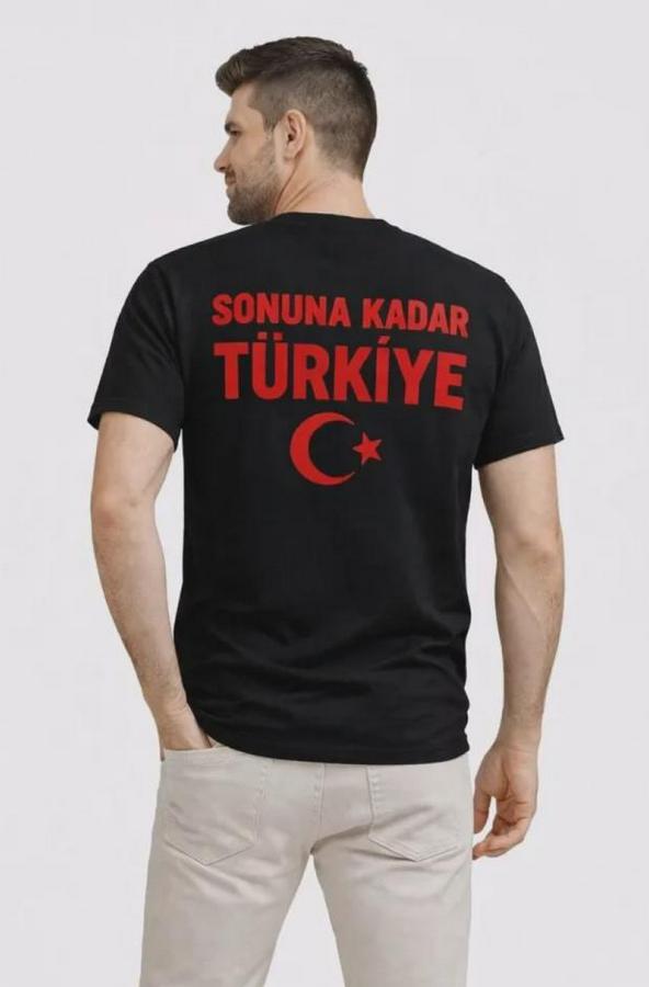 Türkiye Ay Yıldız Baskılı Taraftar Forma T-Shirt