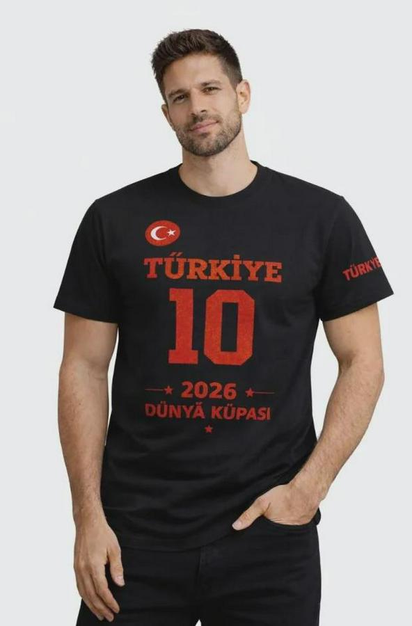 Türkiye Baskılı Tişört 2026 Dünya Kupası Taraftar Forma T-Shirt