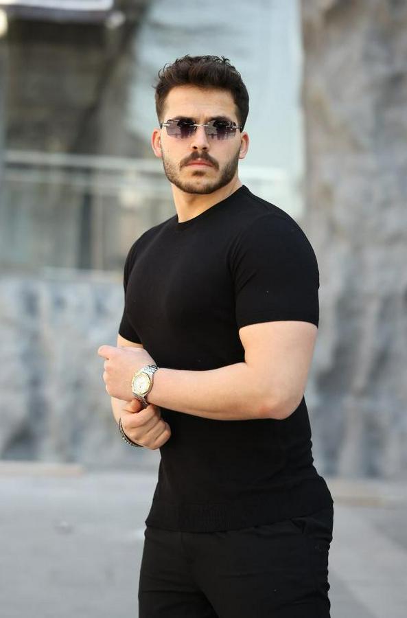 Viskon Kumaş Bisiklet Yaka Basic Tişört