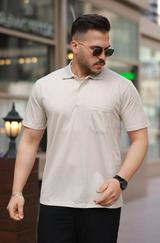 Yakalı Mini Jakarlı Kısa Kollu T-Shirt