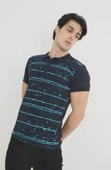 Yakalı Slim Fit Pike Çizgili T-Shirt