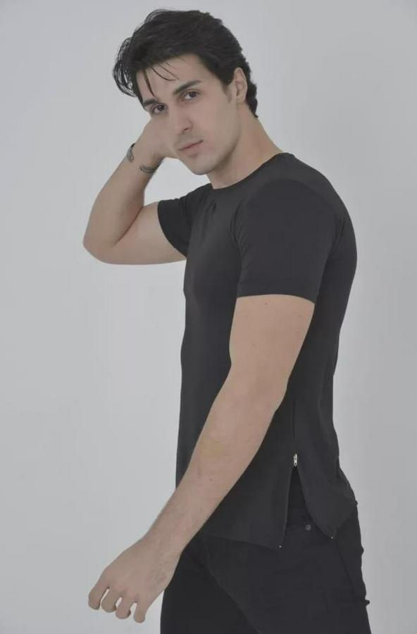 Yandan Fermuarli Slim Fit T-Shirt