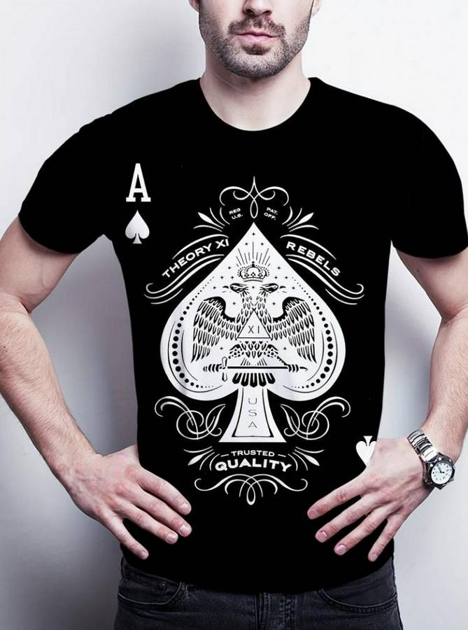 Erkekkısa Kollu Yuvarlak Yaka Desenli Viskon T-Shirt