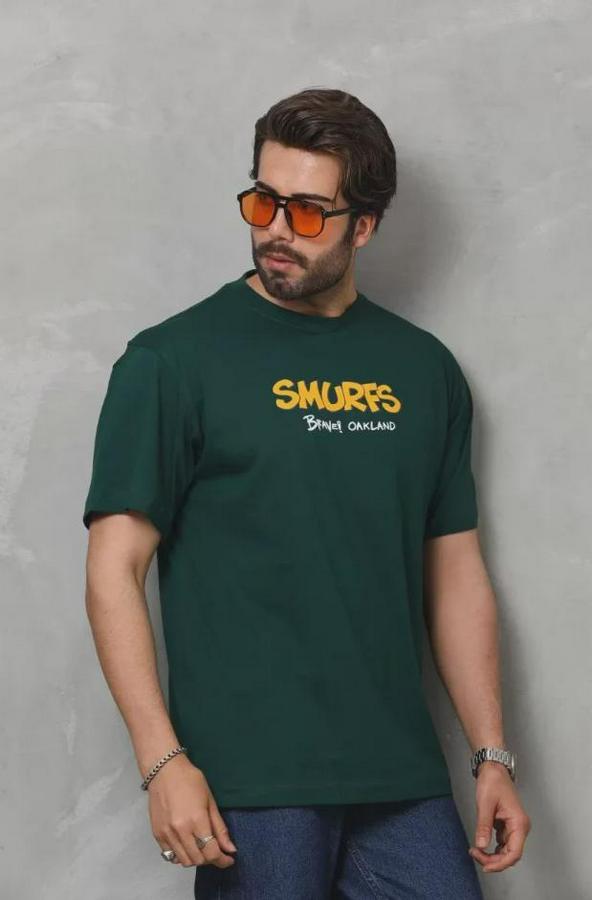 Unisex Basic Bisiklet Yaka Oversize T-Shirt