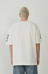 Unisex Baskılı Bisiklet Yaka Oversize T-Shirt
