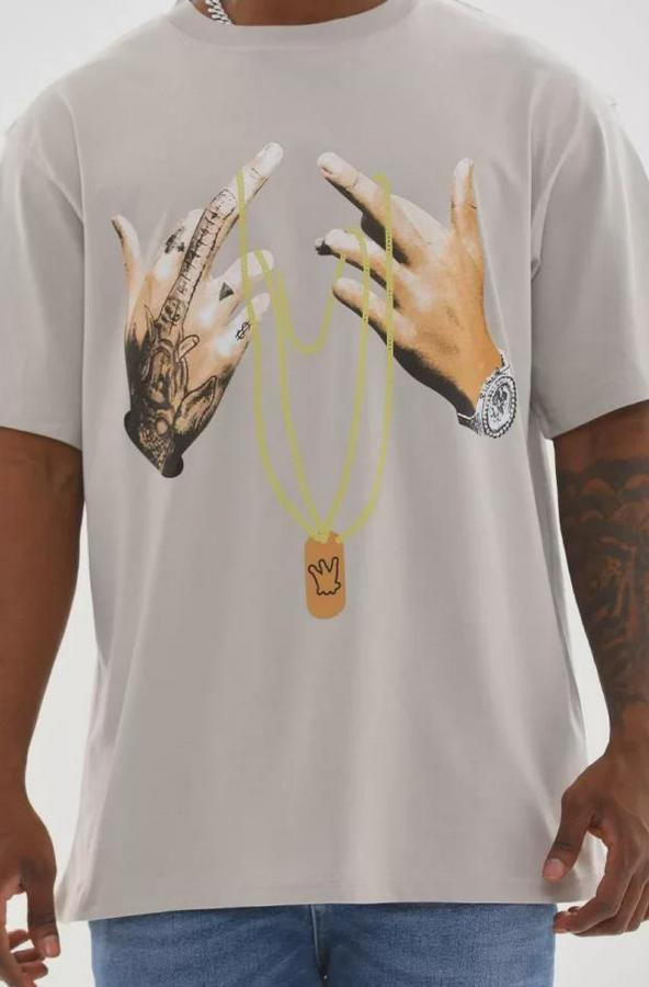 Unisex Baskılı Oversize T-Shirt