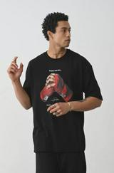 Unisex Baskılı Oversize T-Shirt