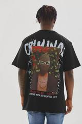 Unisex Baskılı Oversize T-Shirt