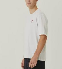 Unisex Bisiklet Yaka Baskılı Oversize T-Shirt