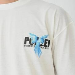 Unisex Bisiklet Yaka Baskılı Oversize T-Shirt