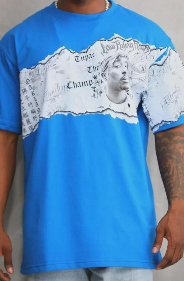 Unisex Bisiklet Yaka Baskılı Oversize T-Shirt