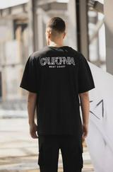 Unisex Bisiklet Yaka Baskılı Oversize T-Shirt