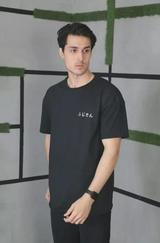 Unisex Bisiklet Yaka Baskılı Oversize T-Shirt