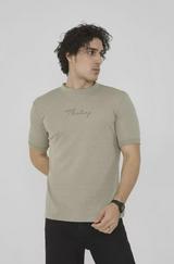 Unisex Bisiklet Yaka Slim Fit T-Shirt- Açık Yeşil