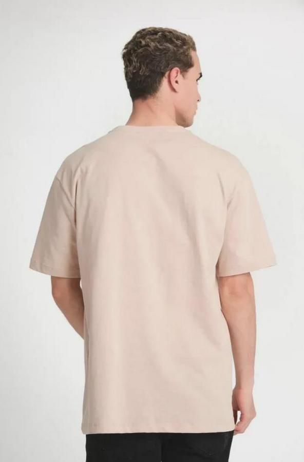 Unisex Düz Biskilet Yaka Oversize T-Shirt