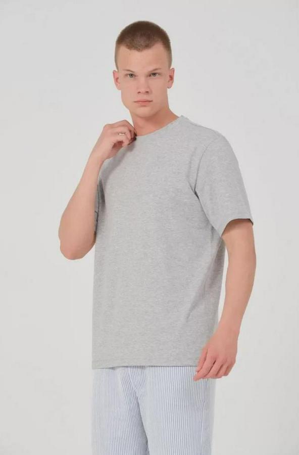 Unisex Düz Biskilet Yaka Oversize T-Shirt