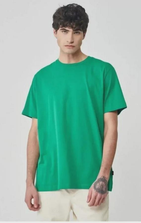 Unisex Düz Biskilet Yaka Oversize T-Shirt