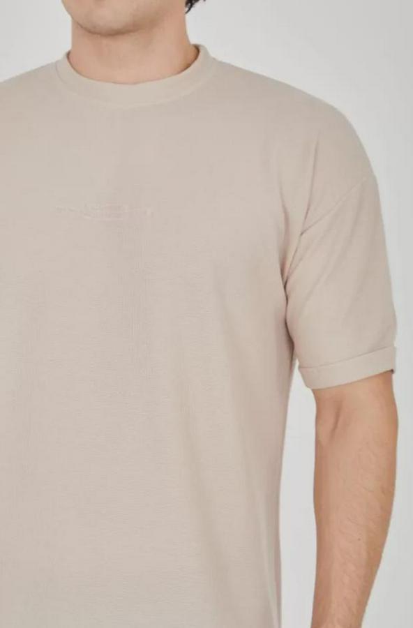 Unisex Jakar Kumaş Rahat Kol T-Shirt