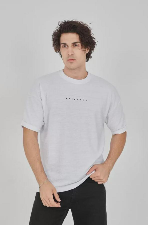 Unisex Jakar Kumaş Rahat Kol T-Shirt