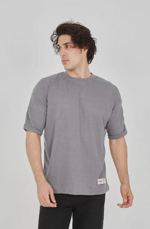 Unisex Jakar Kumaş Rahat Kol T-Shirt