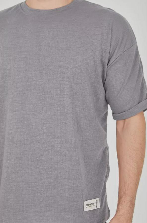 Unisex Jakar Kumaş Rahat Kol T-Shirt