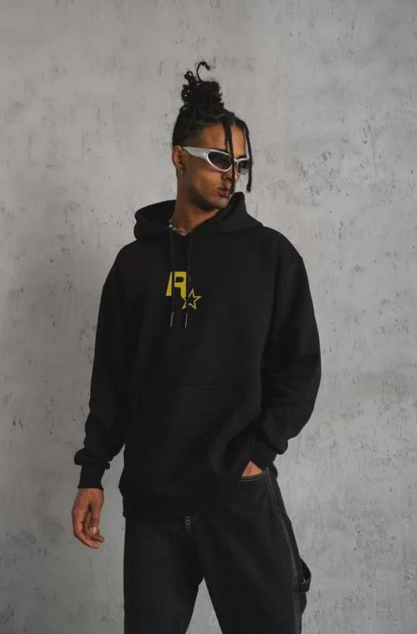 Unisex Kapşonlu Baskılı Sweetshirt