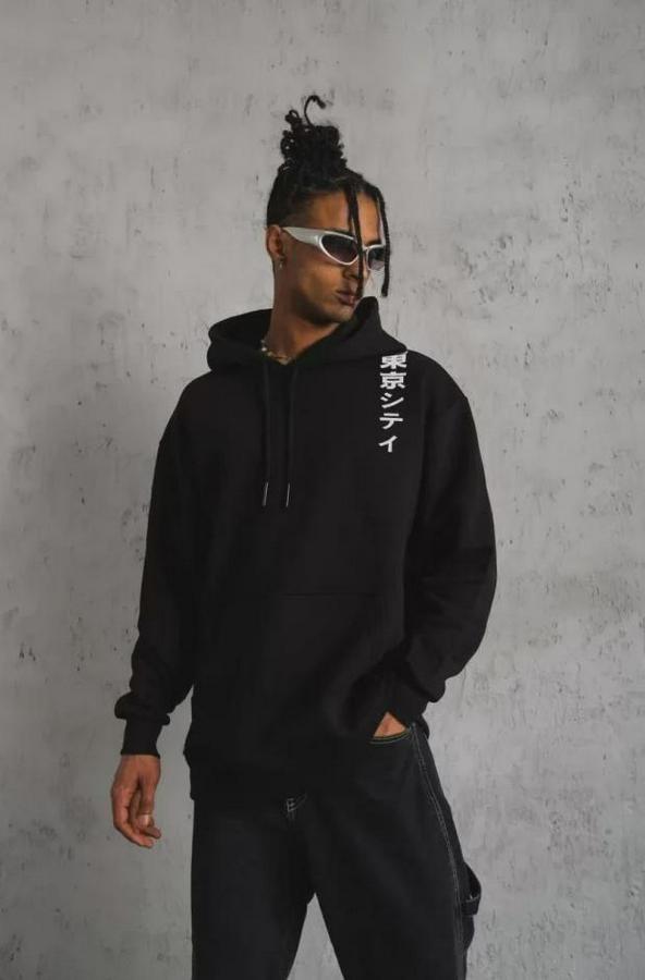 Unisex Kapşonlu Uzun Kol Baskılı Sweetshirt