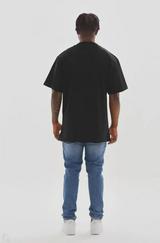 Unisex Kuşgözü Detaylı Baskılı Oversize T-Shirt