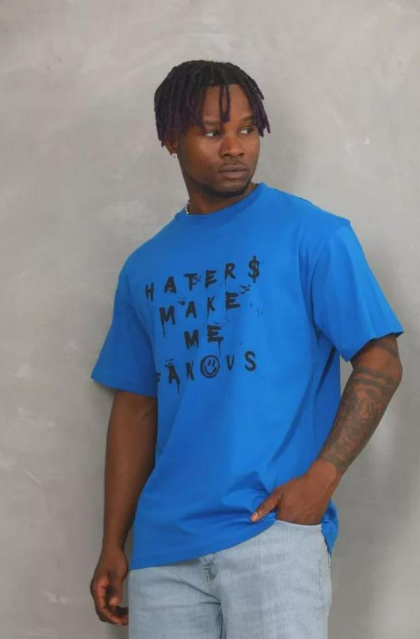 Unisex Oversize Baskılı Bisiklet Yaka T-Shirt