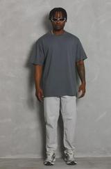 Unisex Oversize Düz Bisiklet Yaka T-Shirt