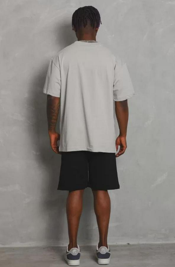 Unisex Oversize Düz Bisiklet Yaka T-Shirt