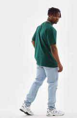 Unisex Oversize Düz Bisiklet Yaka T-Shirt