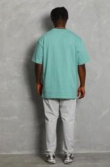 Unisex Oversize Düz Bisiklet Yaka T-Shirt