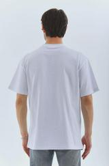 Unisex Oversize Taşlı Bisiklet Yaka T-Shirt